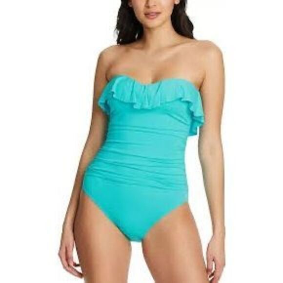 New. Bleu Rod Beattie ruffle one piece. Size 20W. Retails $125 - Picture 11 of 12